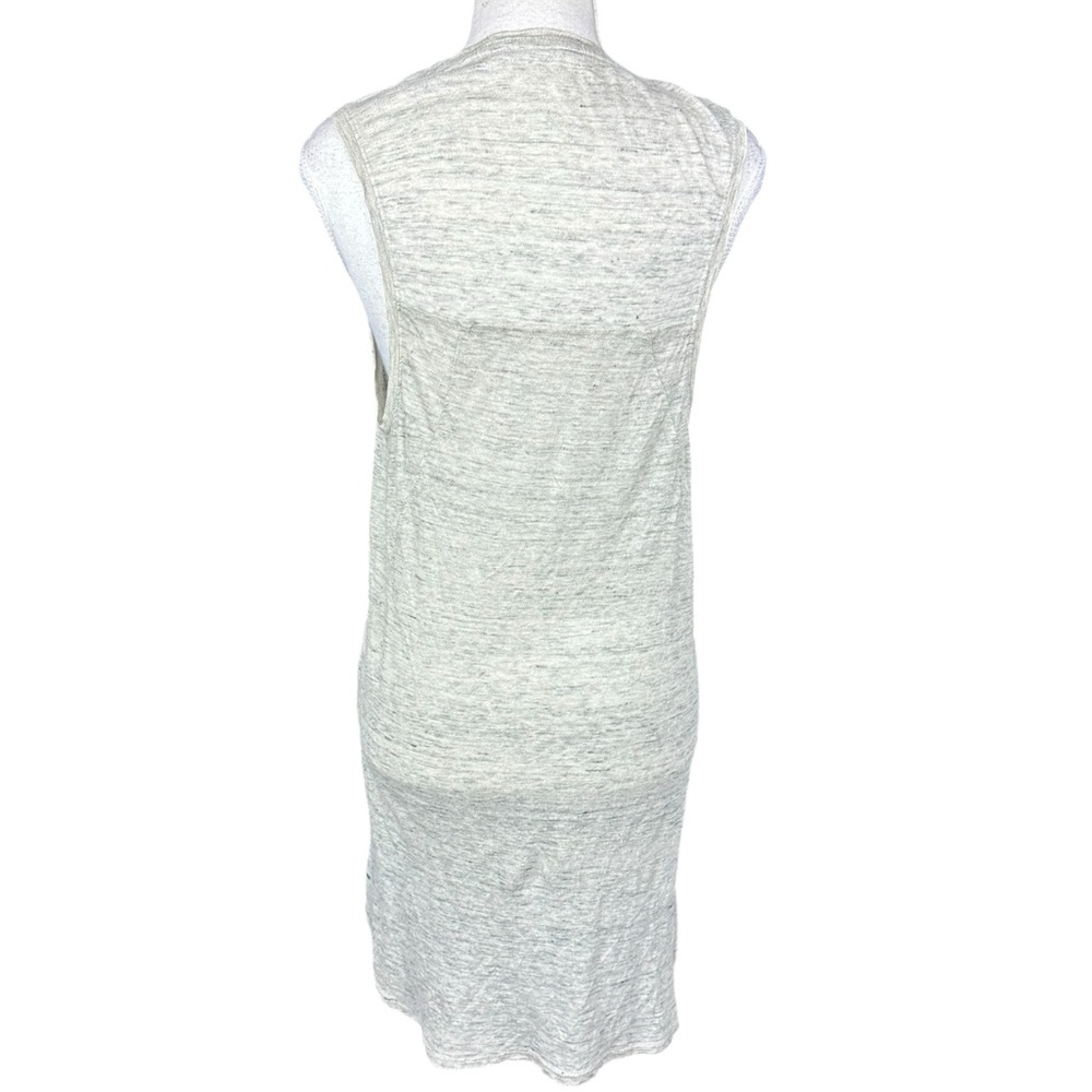 ATHLETA: Silver 100% Linen Long Length Tank Top -Size Large - Picture 2 of 9